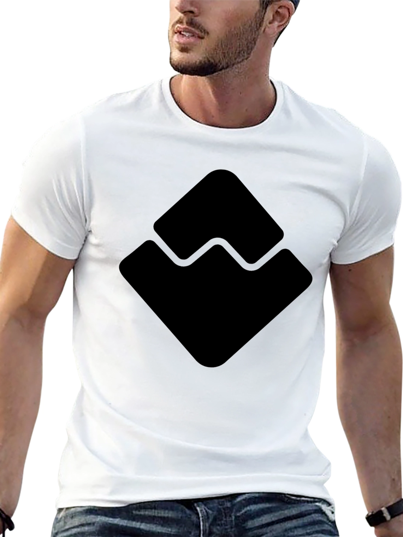 Geometric Logo Black T-Shirt