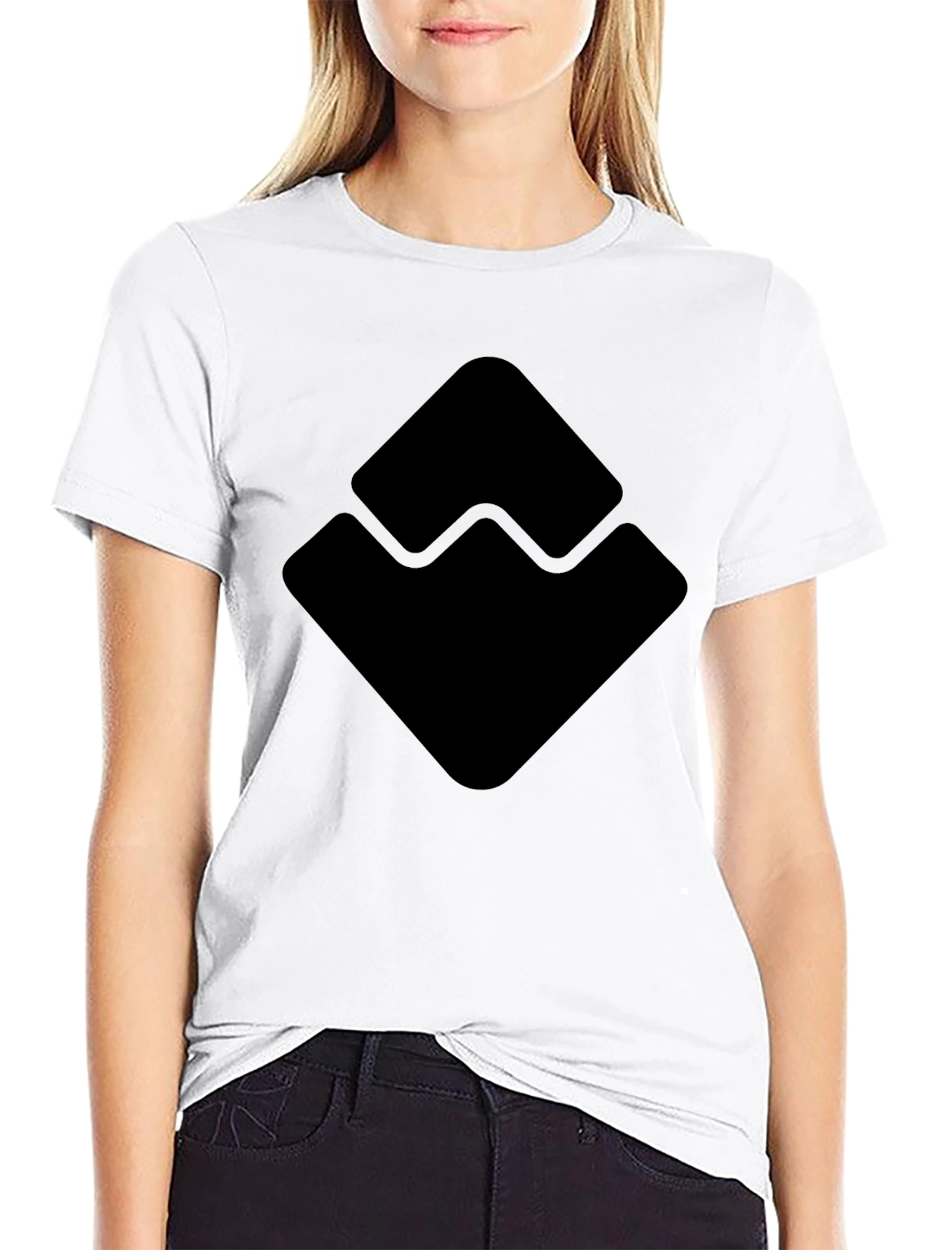 Geometric Logo Black T-Shirt