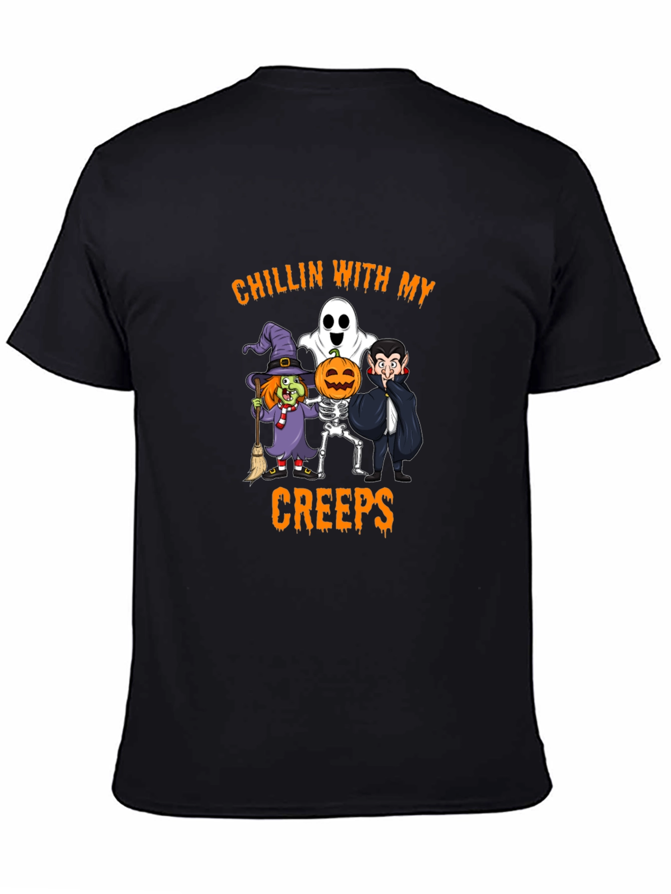 Halloween Chillin With My Creeps Graphic Tee