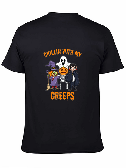 Halloween Chillin With My Creeps Graphic Tee