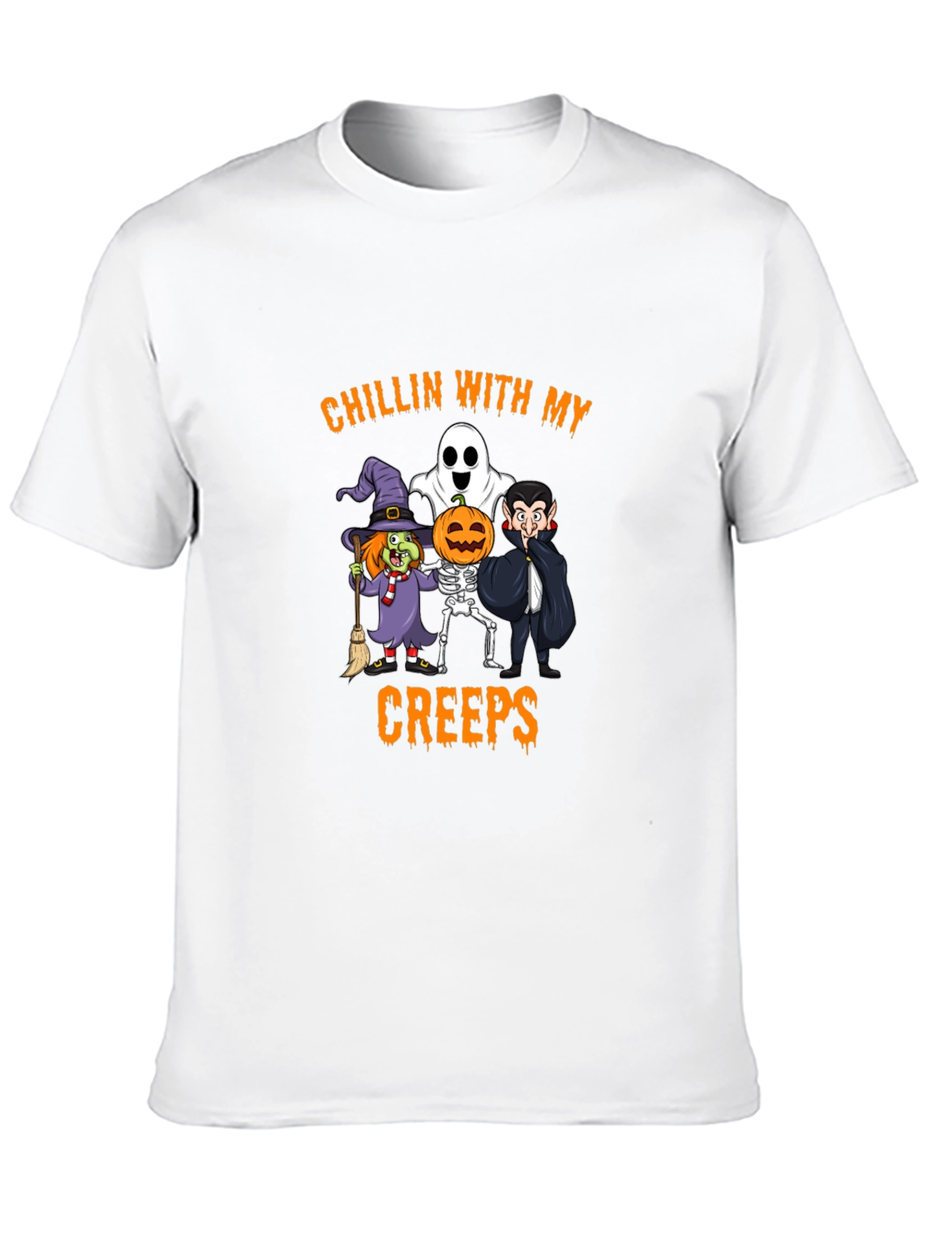 Halloween Chillin With My Creeps Graphic Tee