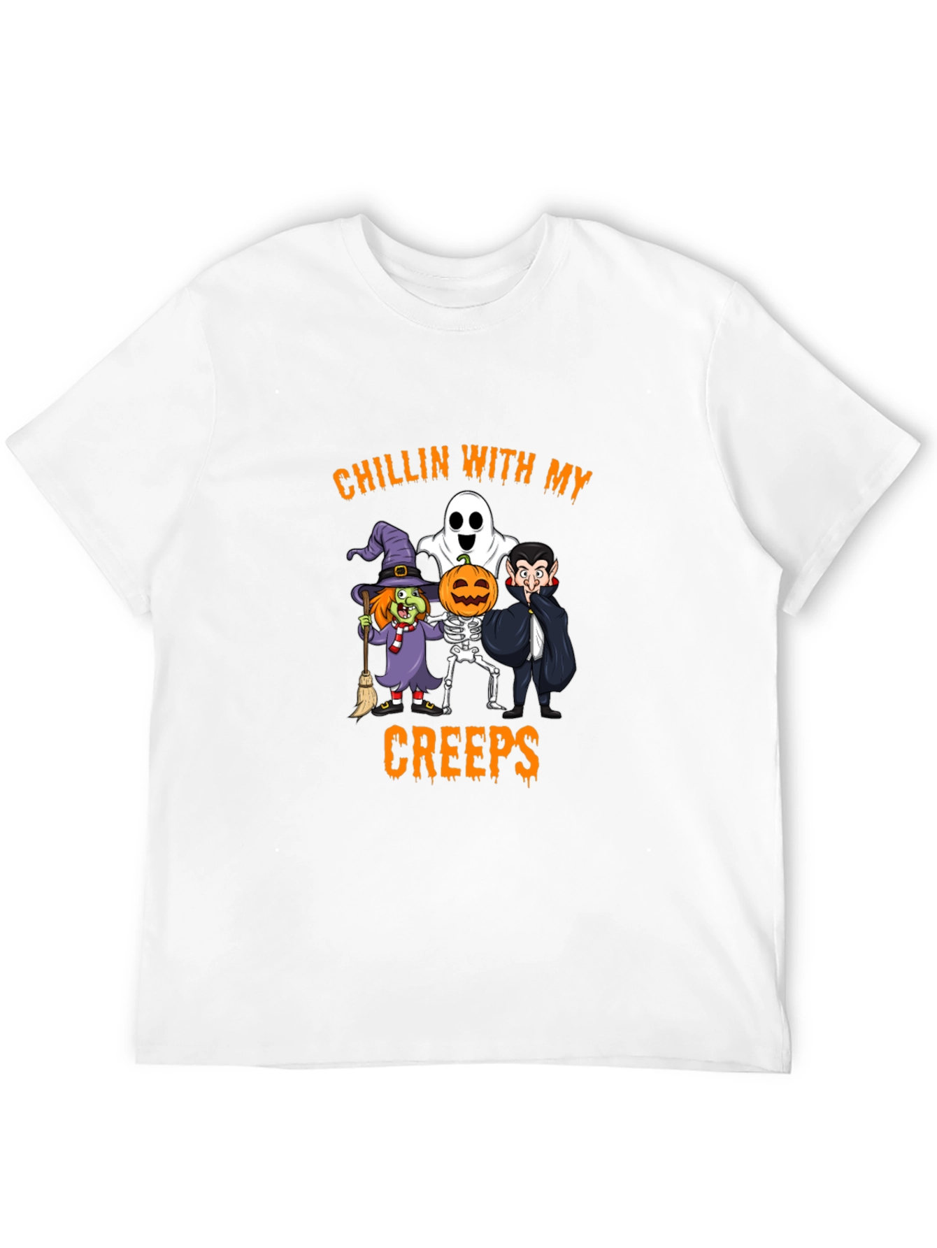 Halloween Chillin With My Creeps Graphic Tee