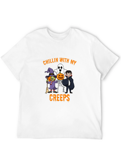 Halloween Chillin With My Creeps Graphic Tee