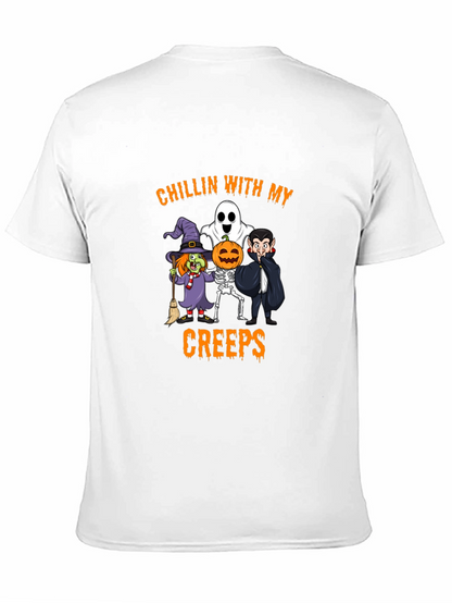 Halloween Chillin With My Creeps Graphic Tee