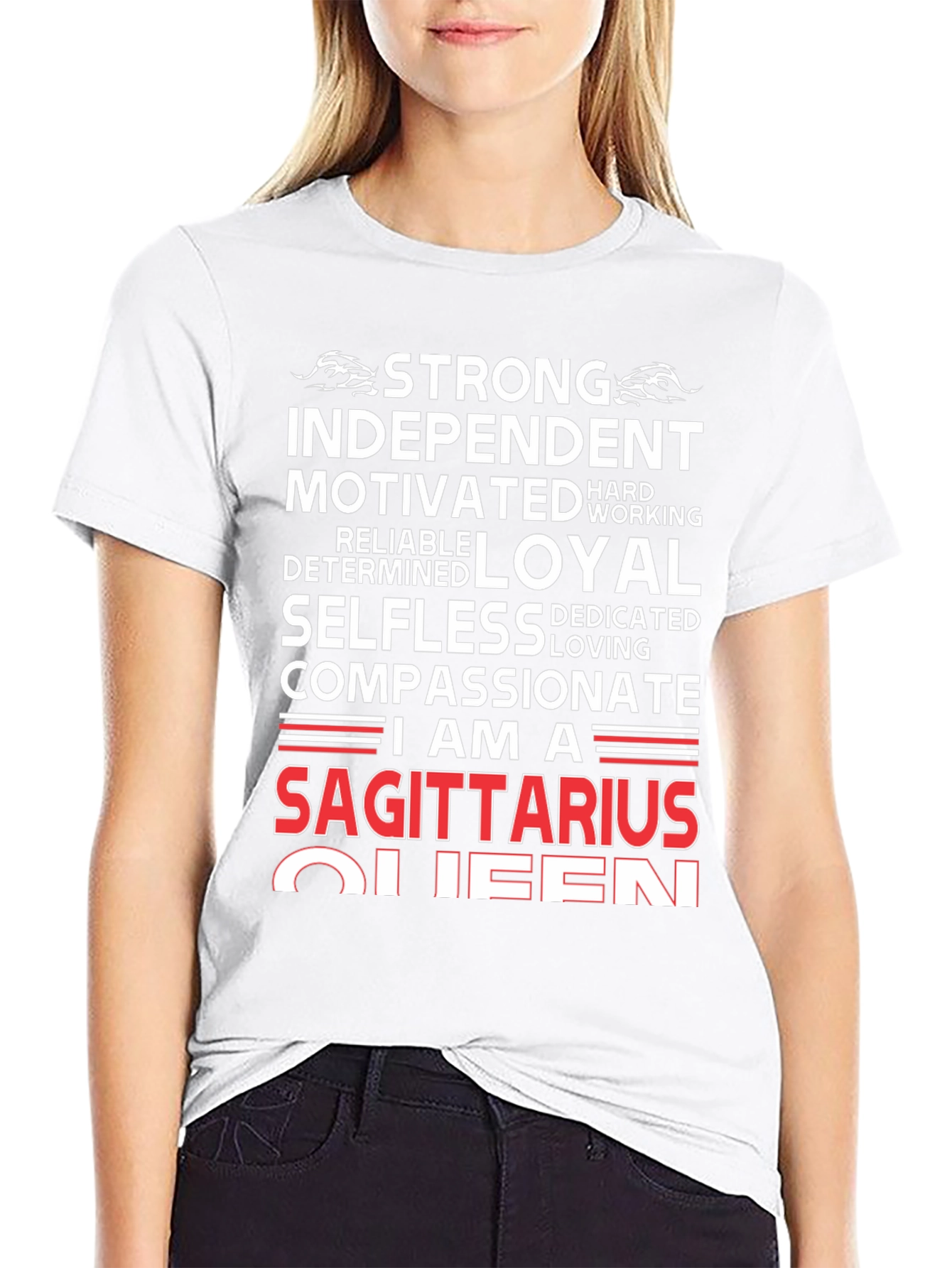 Sagittarius Queen Graphic Tee - Strong Independent Womens Shirt