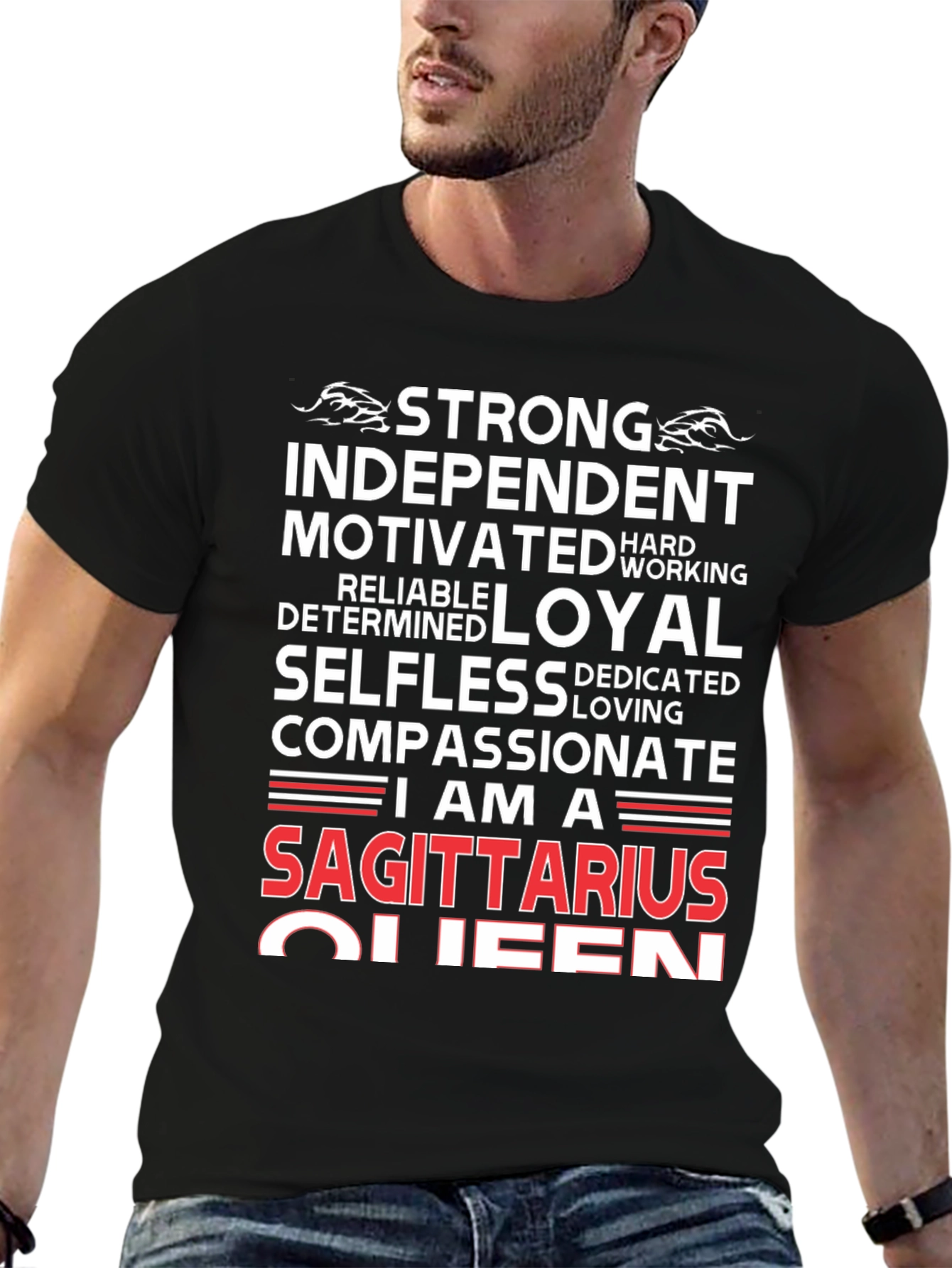 Sagittarius Queen Graphic Tee - Strong Independent Womens Shirt