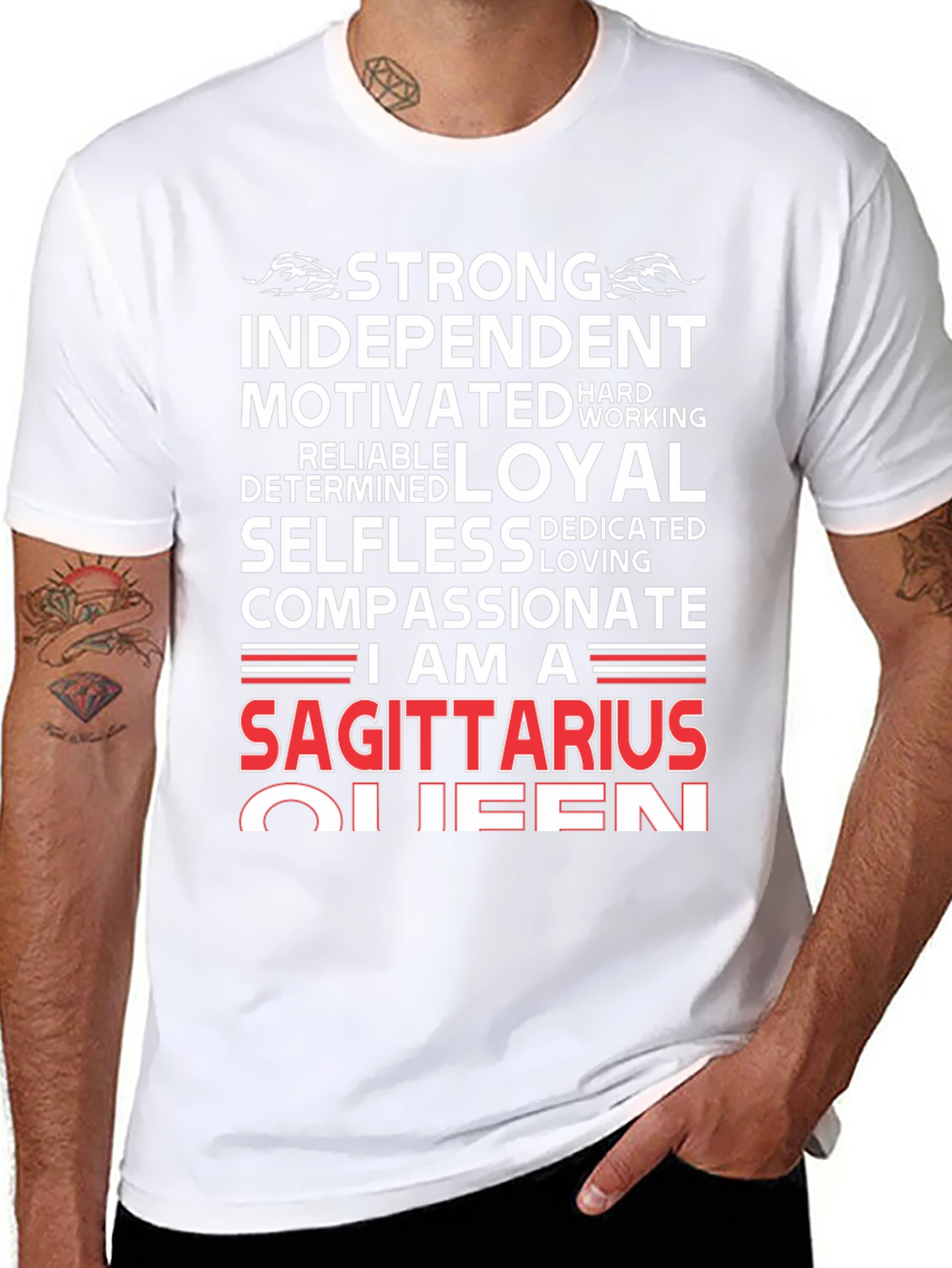 Sagittarius Queen Graphic Tee - Strong Independent Womens Shirt