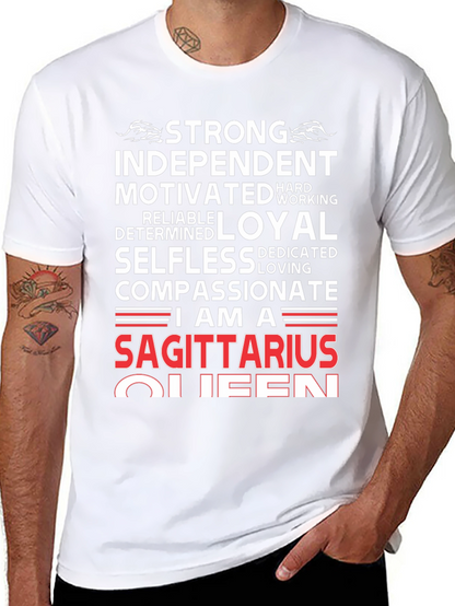 Sagittarius Queen Graphic Tee - Strong Independent Womens Shirt