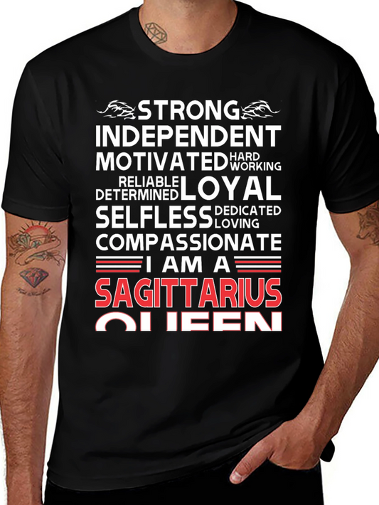 Sagittarius Queen Graphic Tee - Strong Independent Womens Shirt