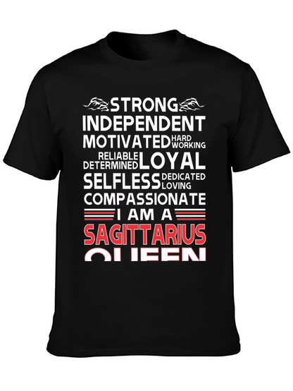 Sagittarius Queen Graphic Tee - Strong Independent Womens Shirt