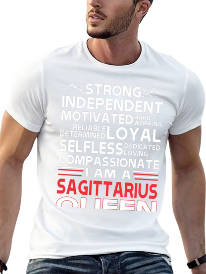 Sagittarius Queen Graphic Tee - Strong Independent Womens Shirt