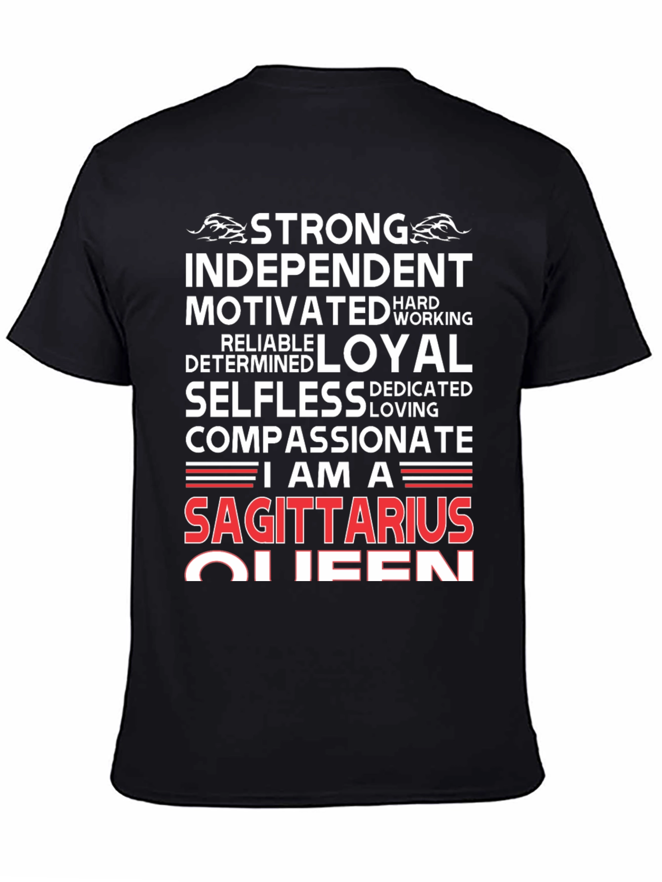 Sagittarius Queen Graphic Tee - Strong Independent Womens Shirt