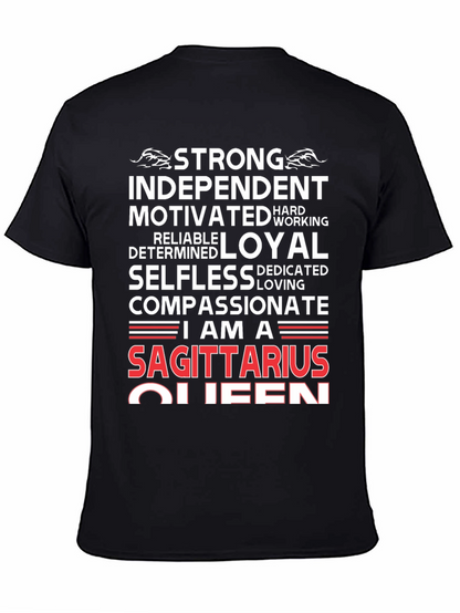 Sagittarius Queen Graphic Tee - Strong Independent Womens Shirt
