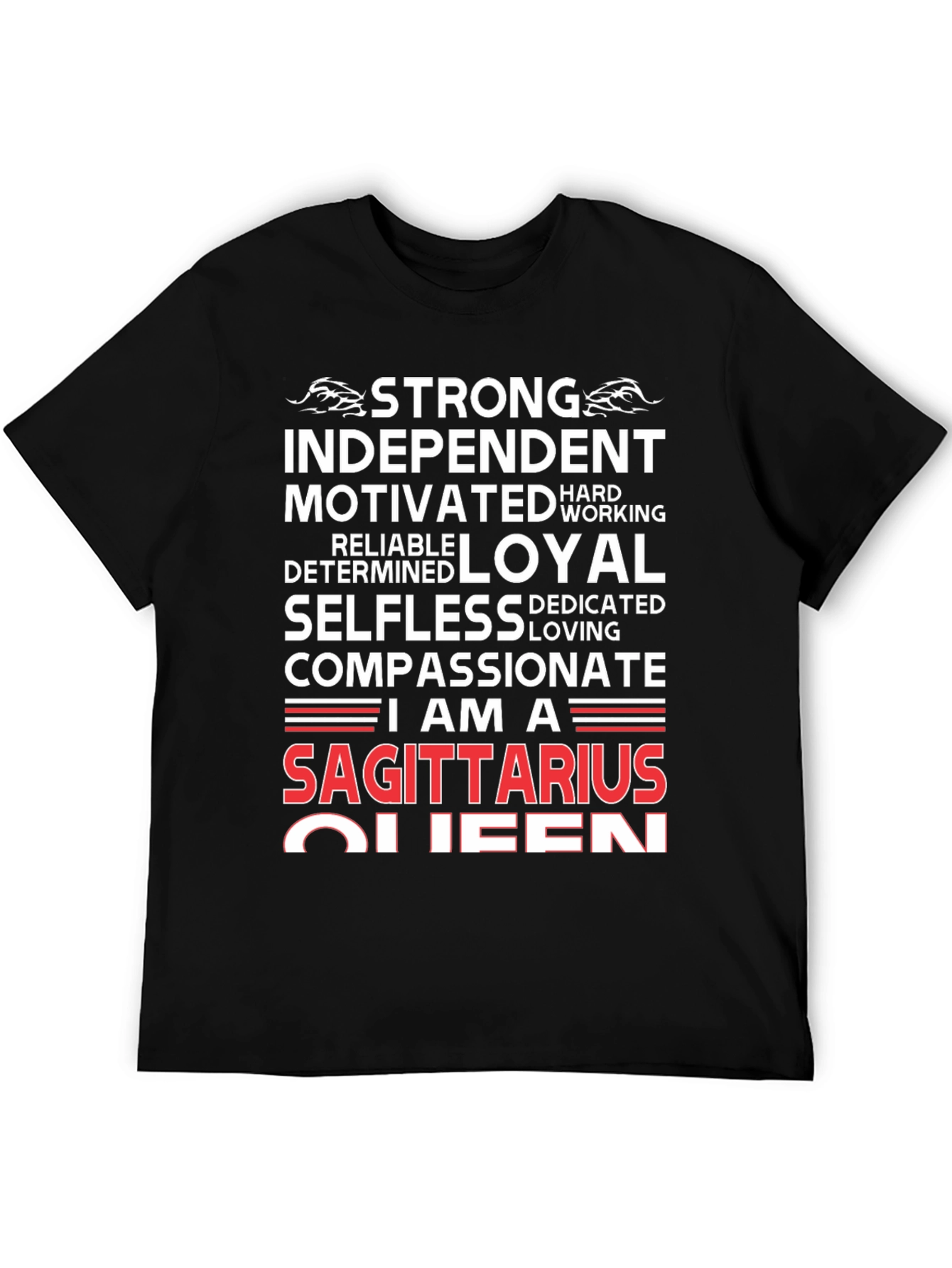 Sagittarius Queen Graphic Tee - Strong Independent Womens Shirt
