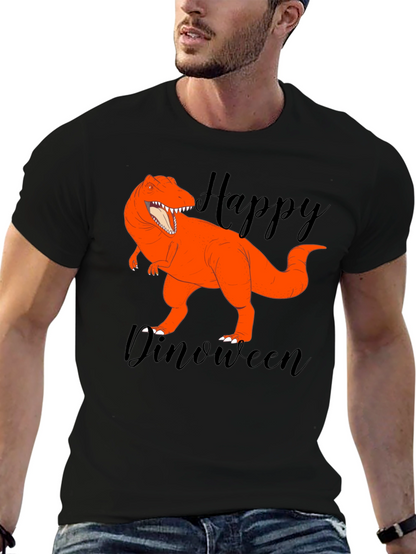 Happy Dinoween Black T-Shirt