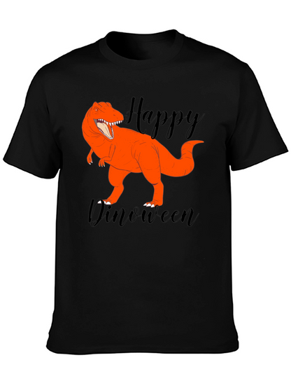 Happy Dinoween Black T-Shirt