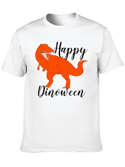 Happy Dinoween Black T-Shirt