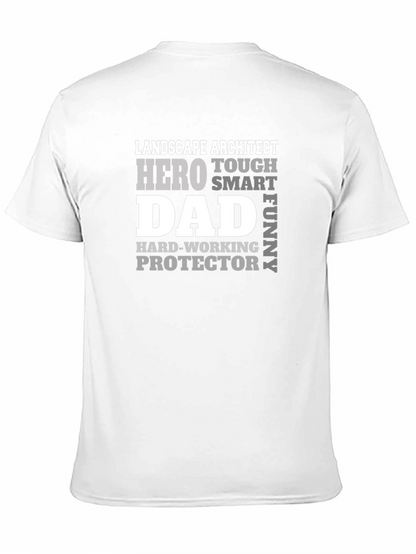 Landscape Architect Dad Hero Graphic T-Shirt