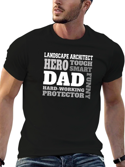 Landscape Architect Dad Hero Graphic T-Shirt