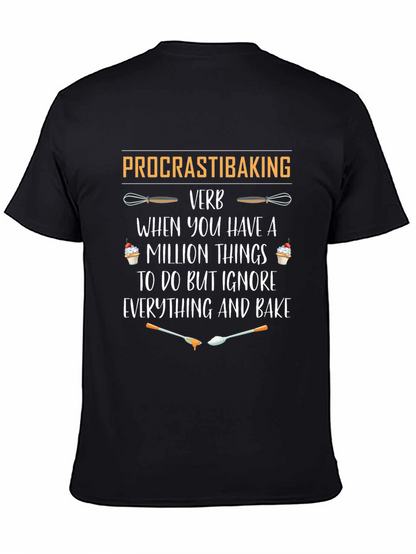 Procrastibaking Verb Black T-Shirt