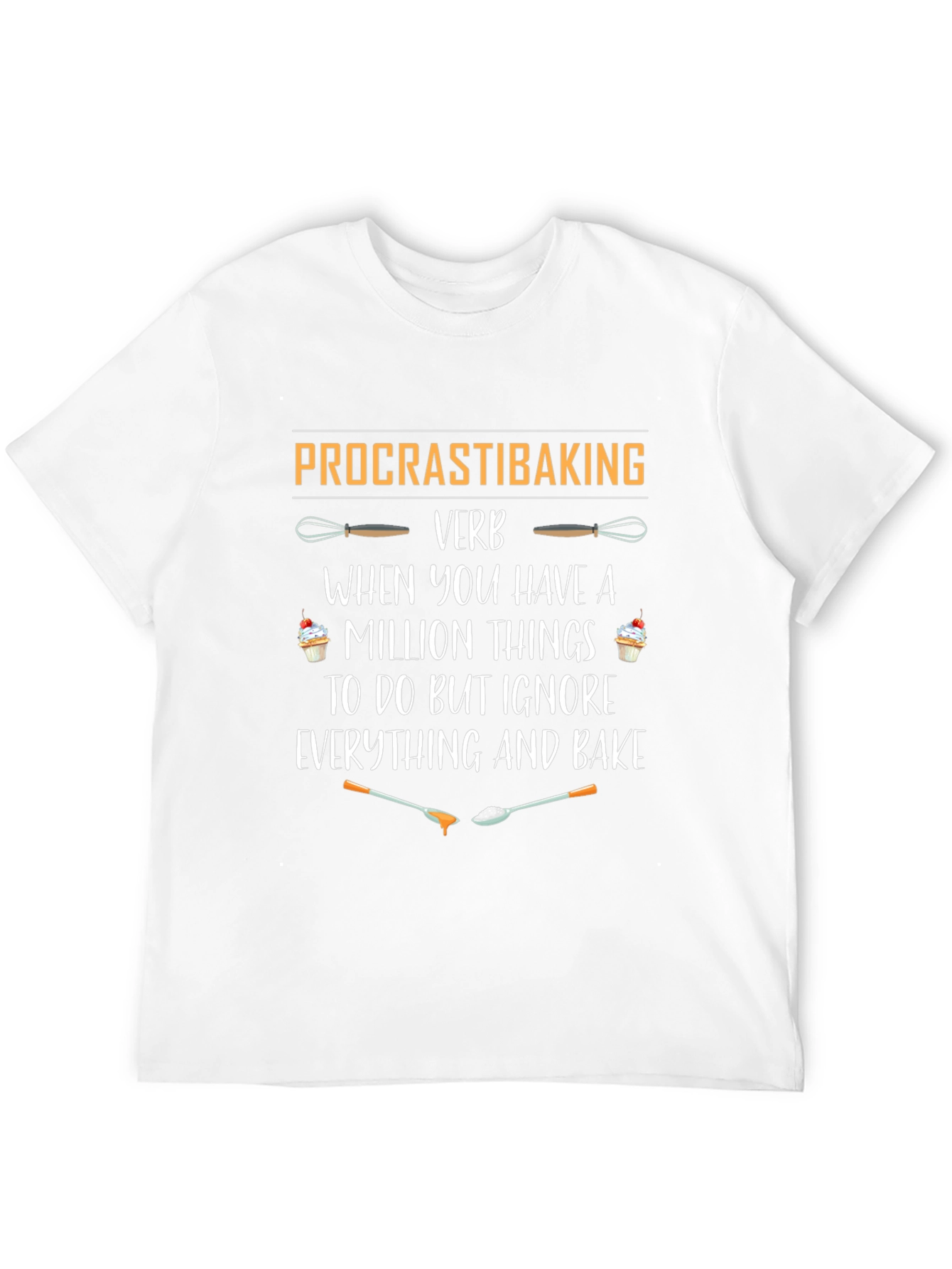 Procrastibaking Verb Black T-Shirt