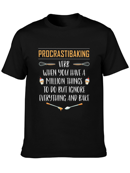 Procrastibaking Verb Black T-Shirt