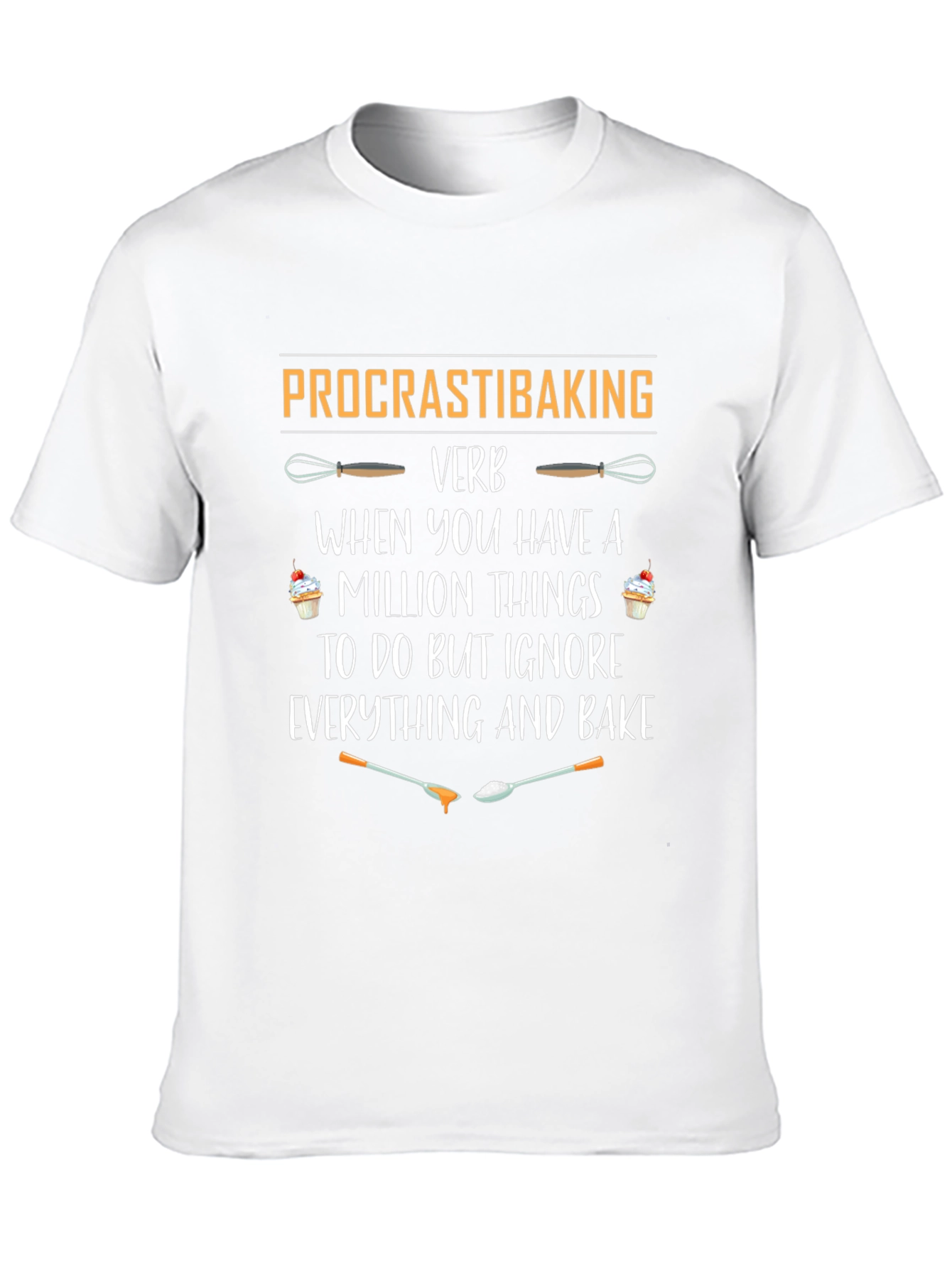 Procrastibaking Verb Black T-Shirt