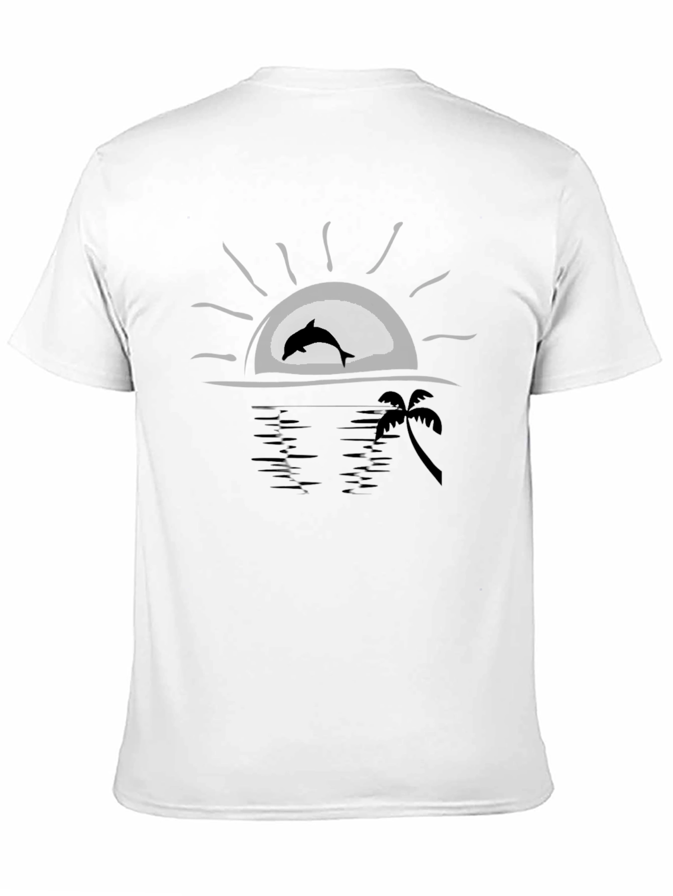 Dolphin Sunset Black T-Shirt