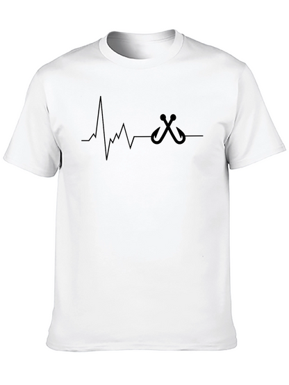 Fishing Heartbeat T-Shirt - Bass Angler Tee