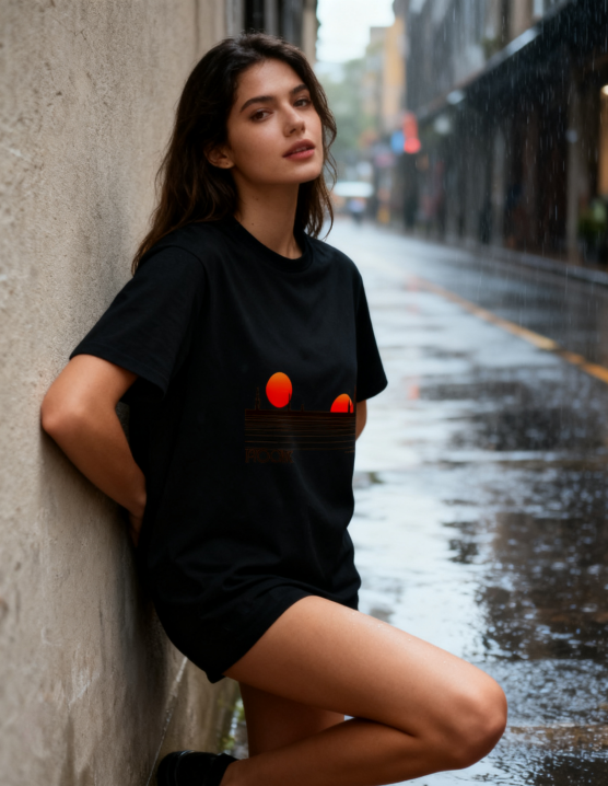 Tatooine Double Sunset Star Wars Inspired T-Shirt - 100% Cotton, Sci-Fi Casual Tee for Movie Fans & Everyday Occasions