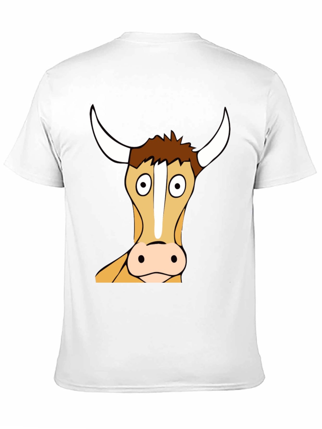 Funny Bull Cartoon T-Shirt - Black
