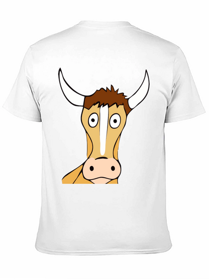 Funny Bull Cartoon T-Shirt - Black
