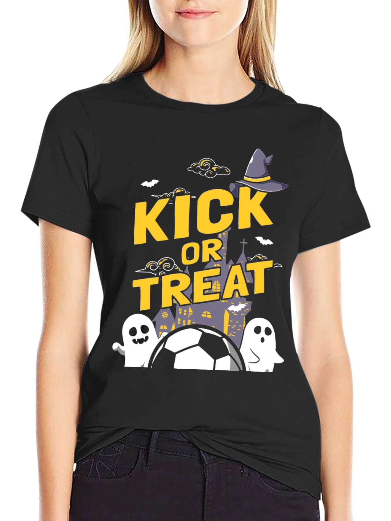 Kick or Treat Halloween Soccer T-Shirt