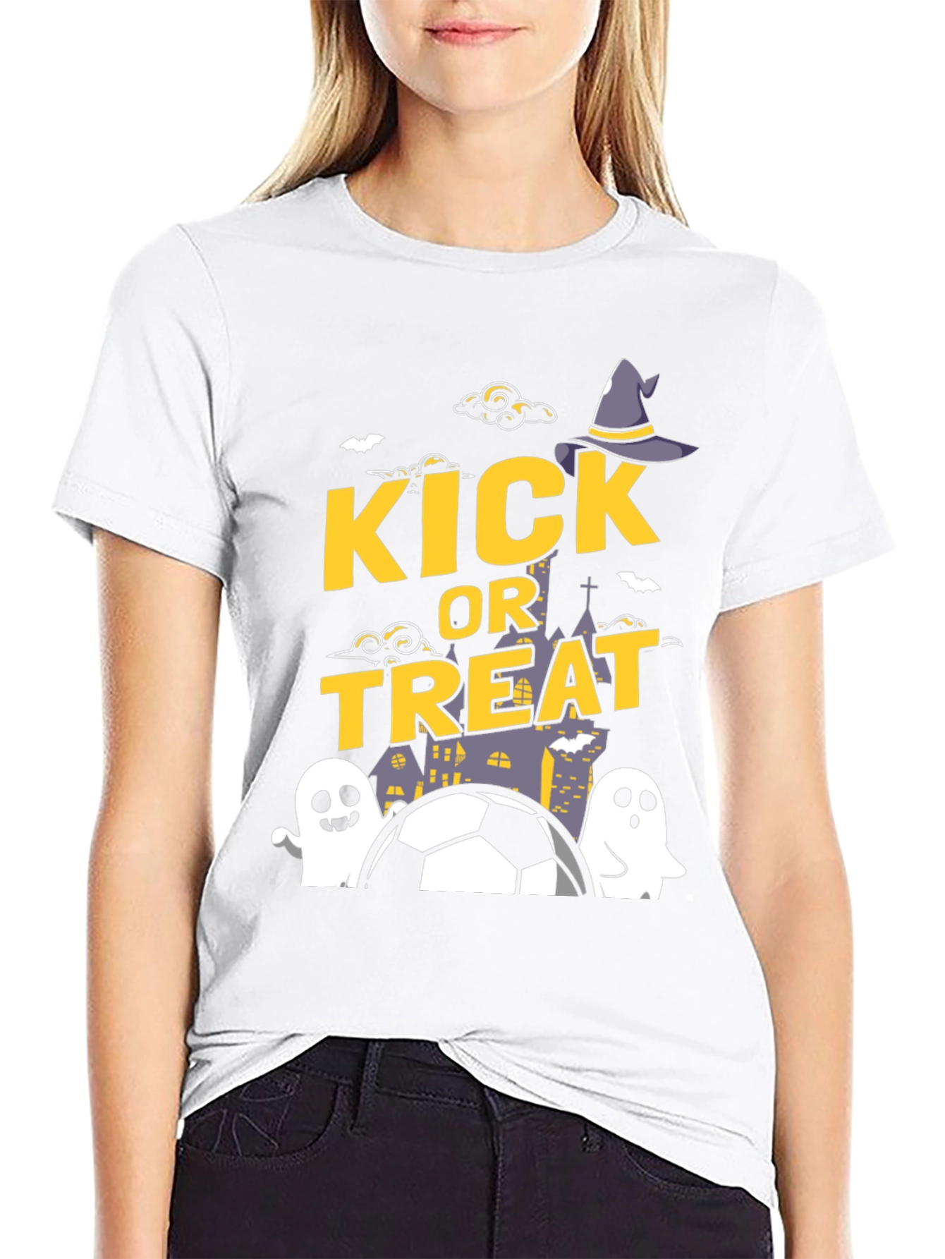 Kick or Treat Halloween Soccer T-Shirt