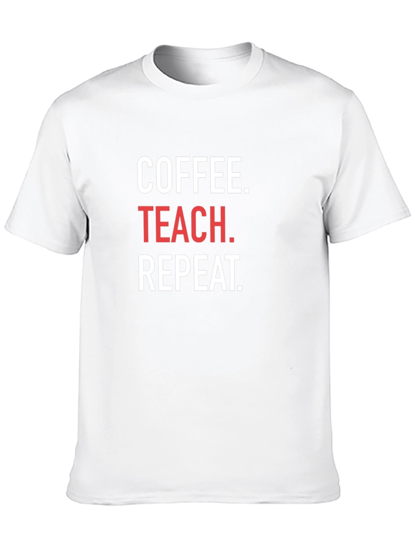 Coffee Teach Repeat Black T-Shirt