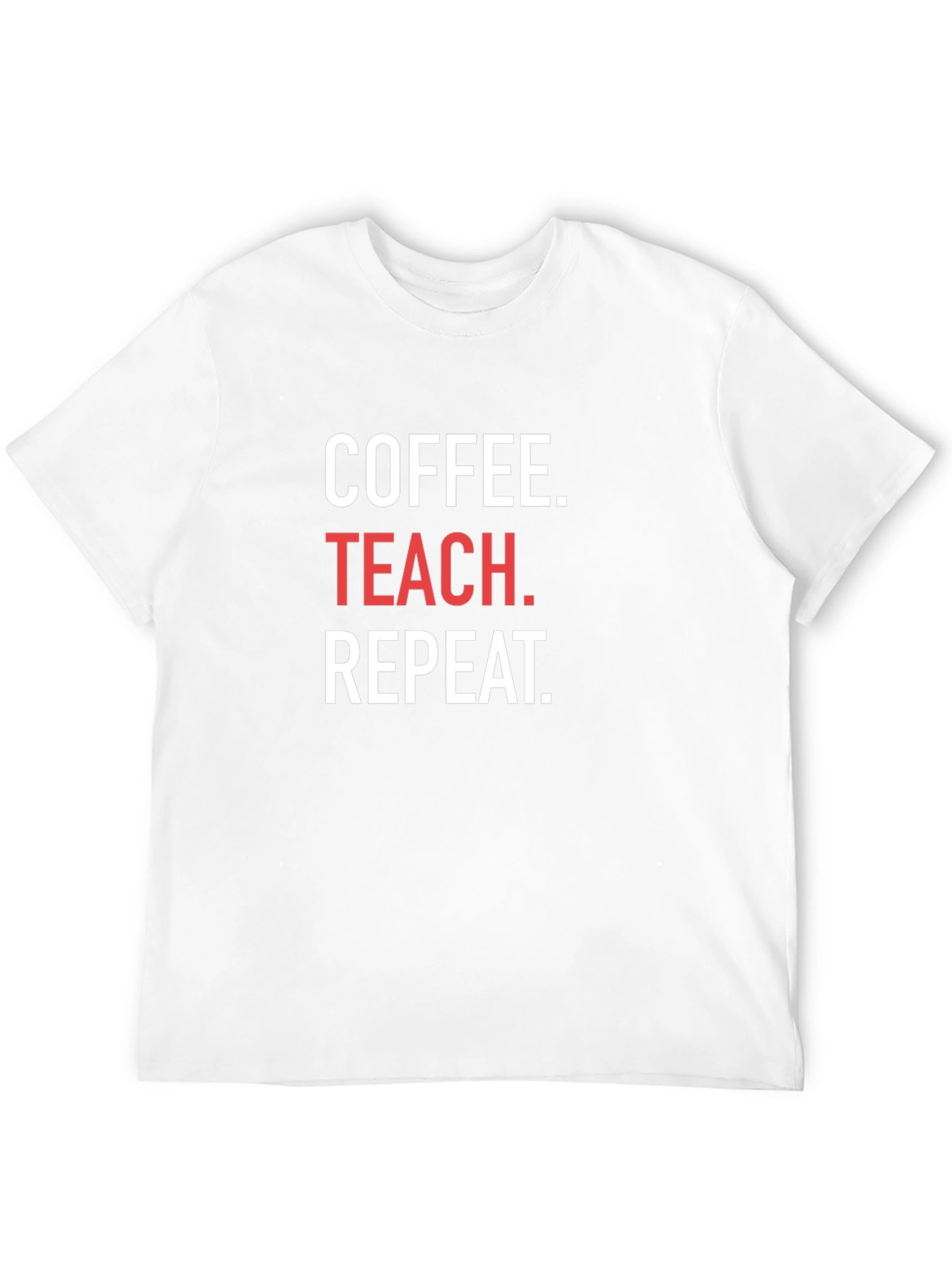 Coffee Teach Repeat Black T-Shirt