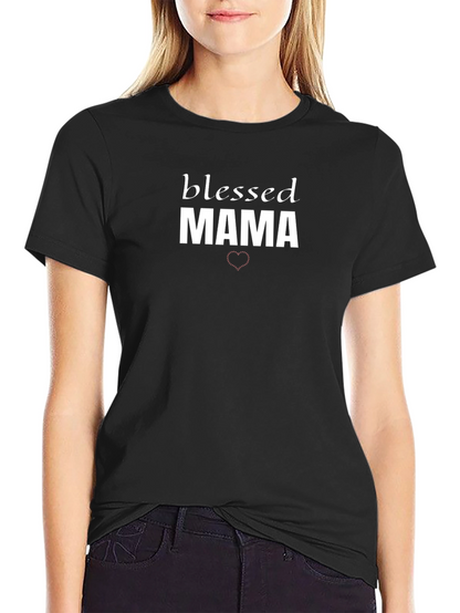 Blessed Mama Graphic Tee - Stylish Mom Gift