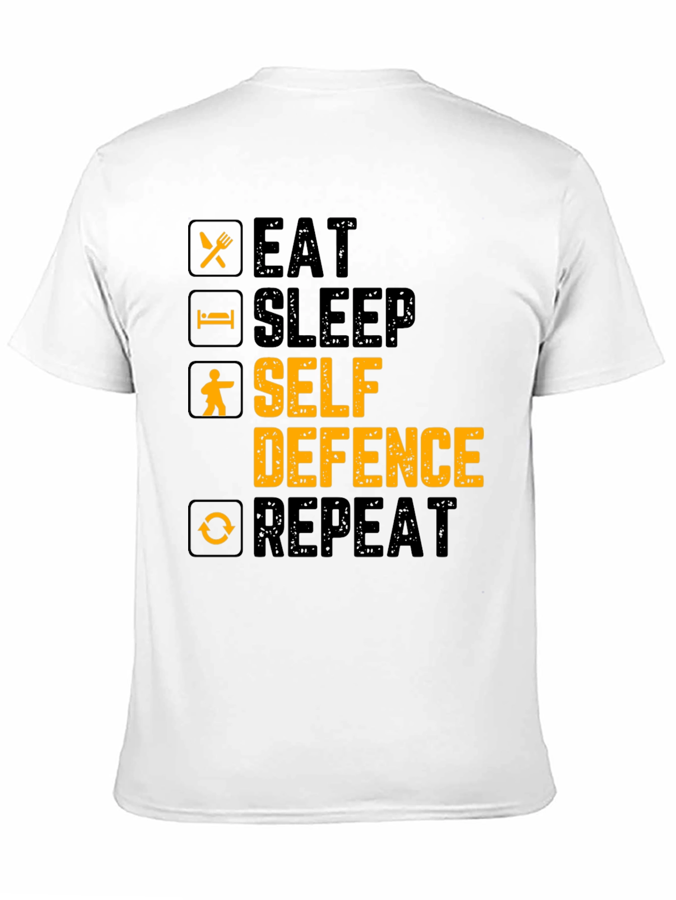 Eat Sleep Self Defence Repeat Graphic T-Shirt