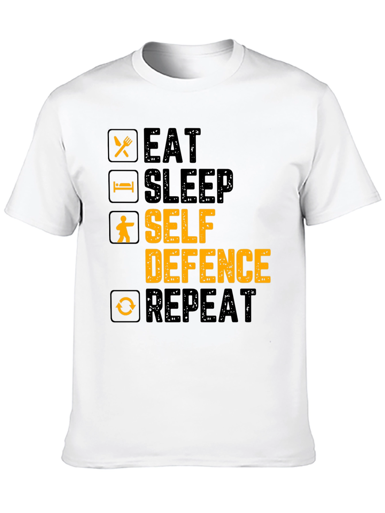 Eat Sleep Self Defence Repeat Graphic T-Shirt