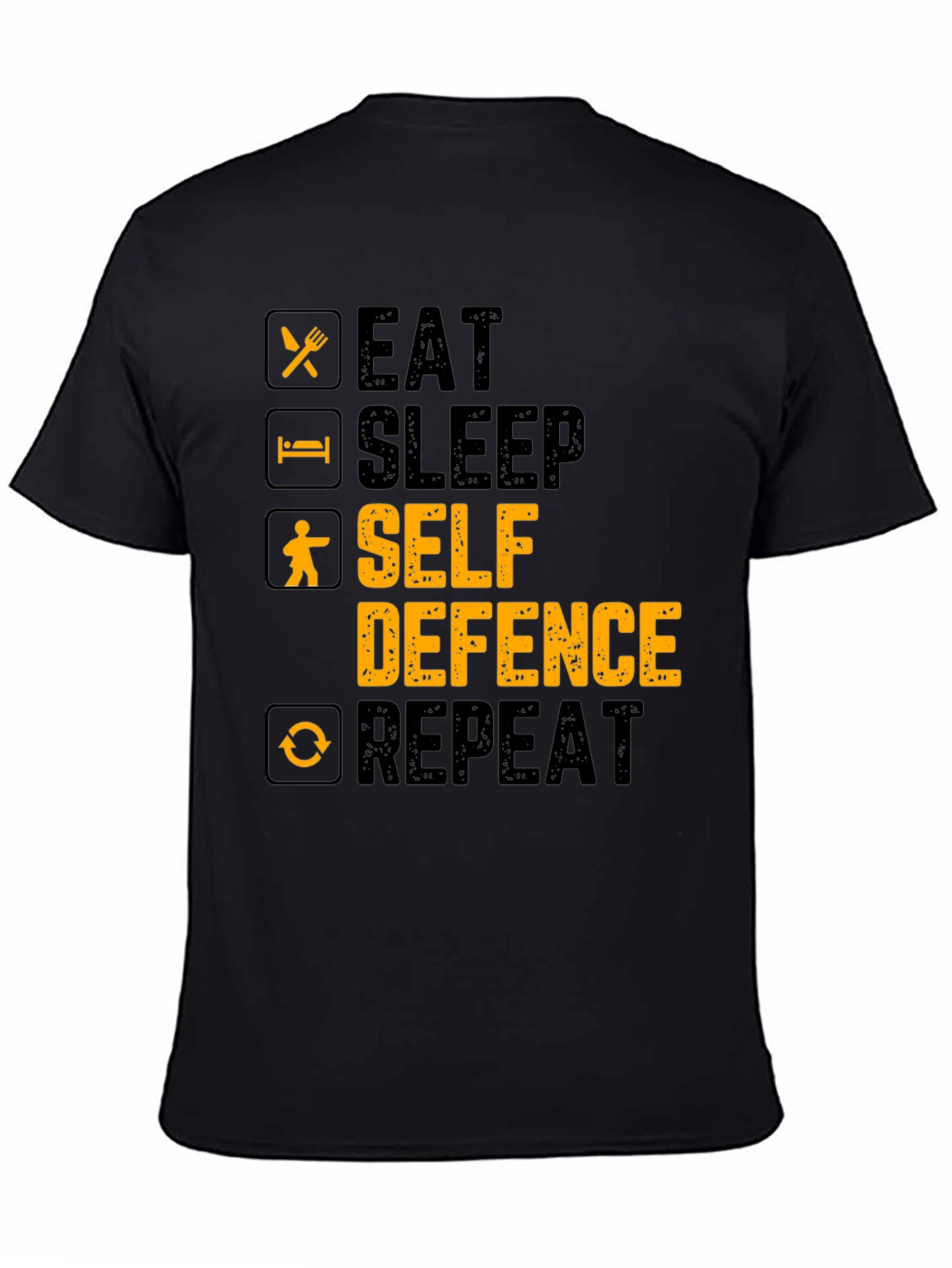 Eat Sleep Self Defence Repeat Graphic T-Shirt