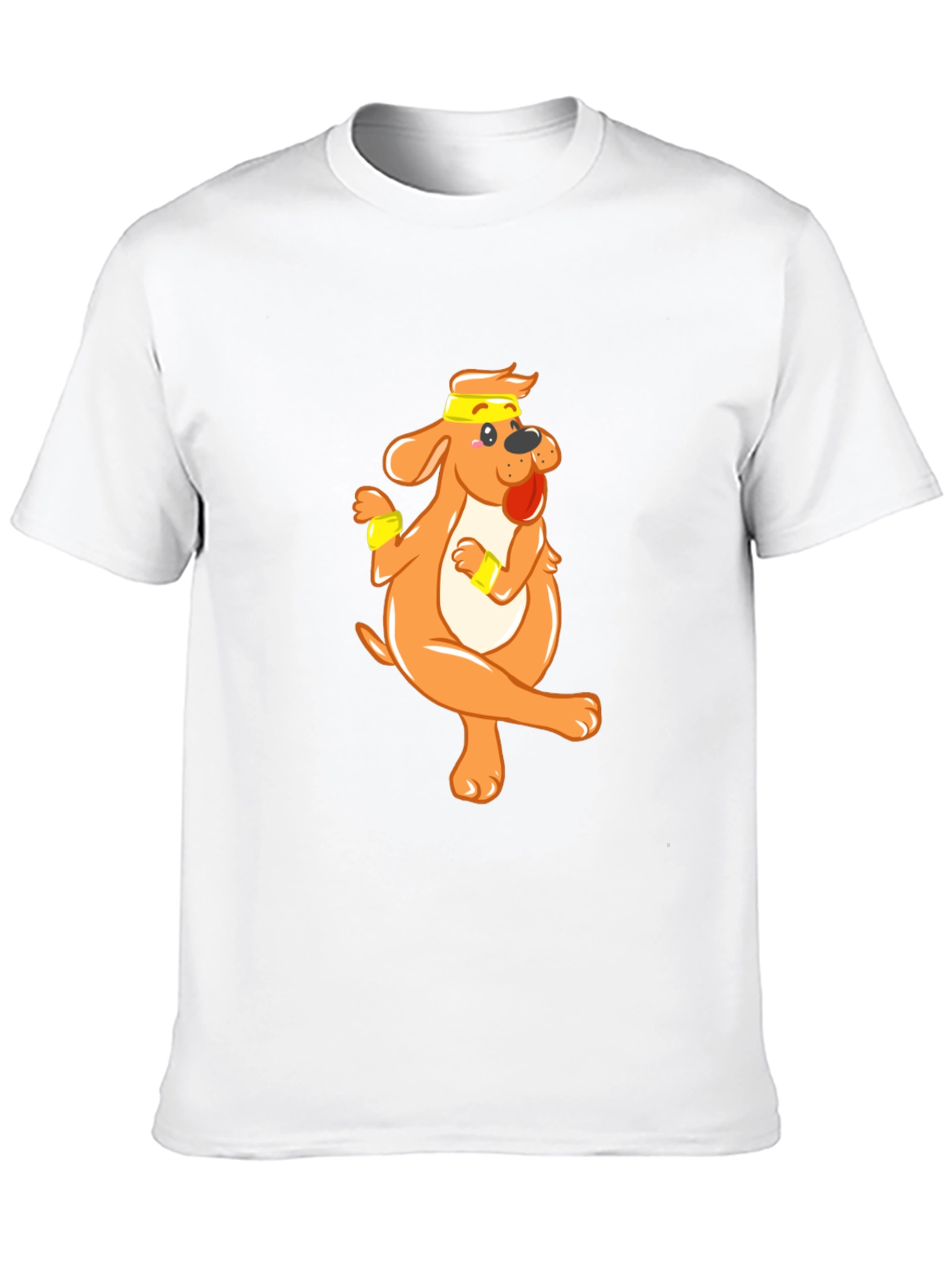 Funny Dog Cartoon Black T-Shirt