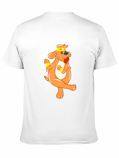 Funny Dog Cartoon Black T-Shirt