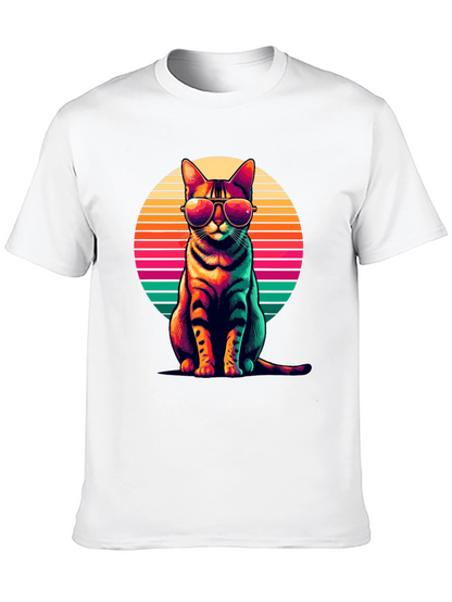 Cool Cat Retro Sunset T-Shirt