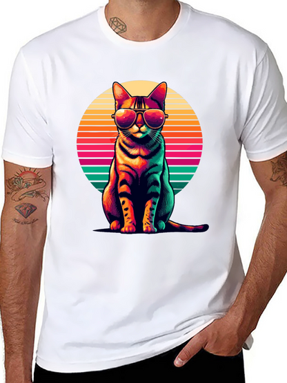 Cool Cat Retro Sunset T-Shirt
