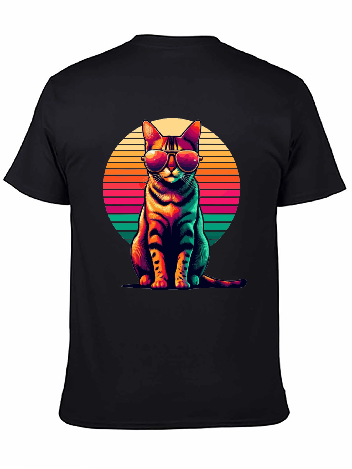 Cool Cat Retro Sunset T-Shirt