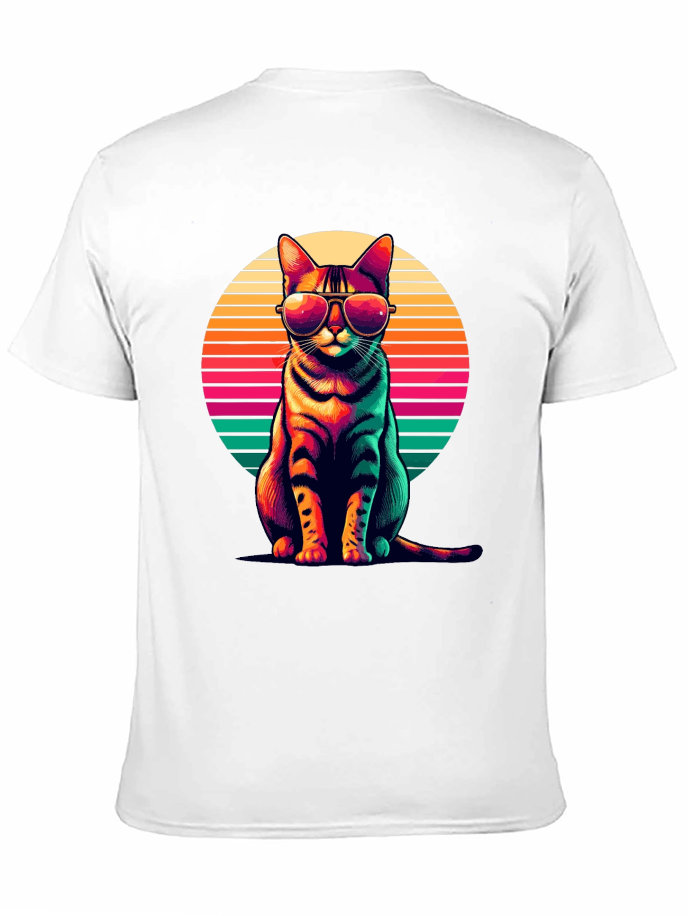 Cool Cat Retro Sunset T-Shirt