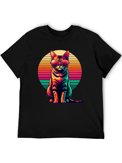 Cool Cat Retro Sunset T-Shirt