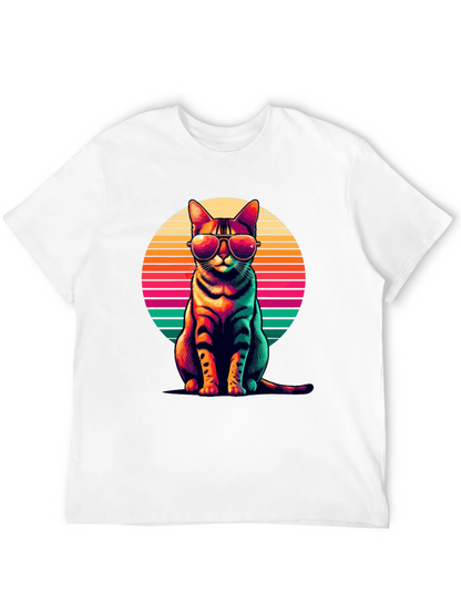 Cool Cat Retro Sunset T-Shirt