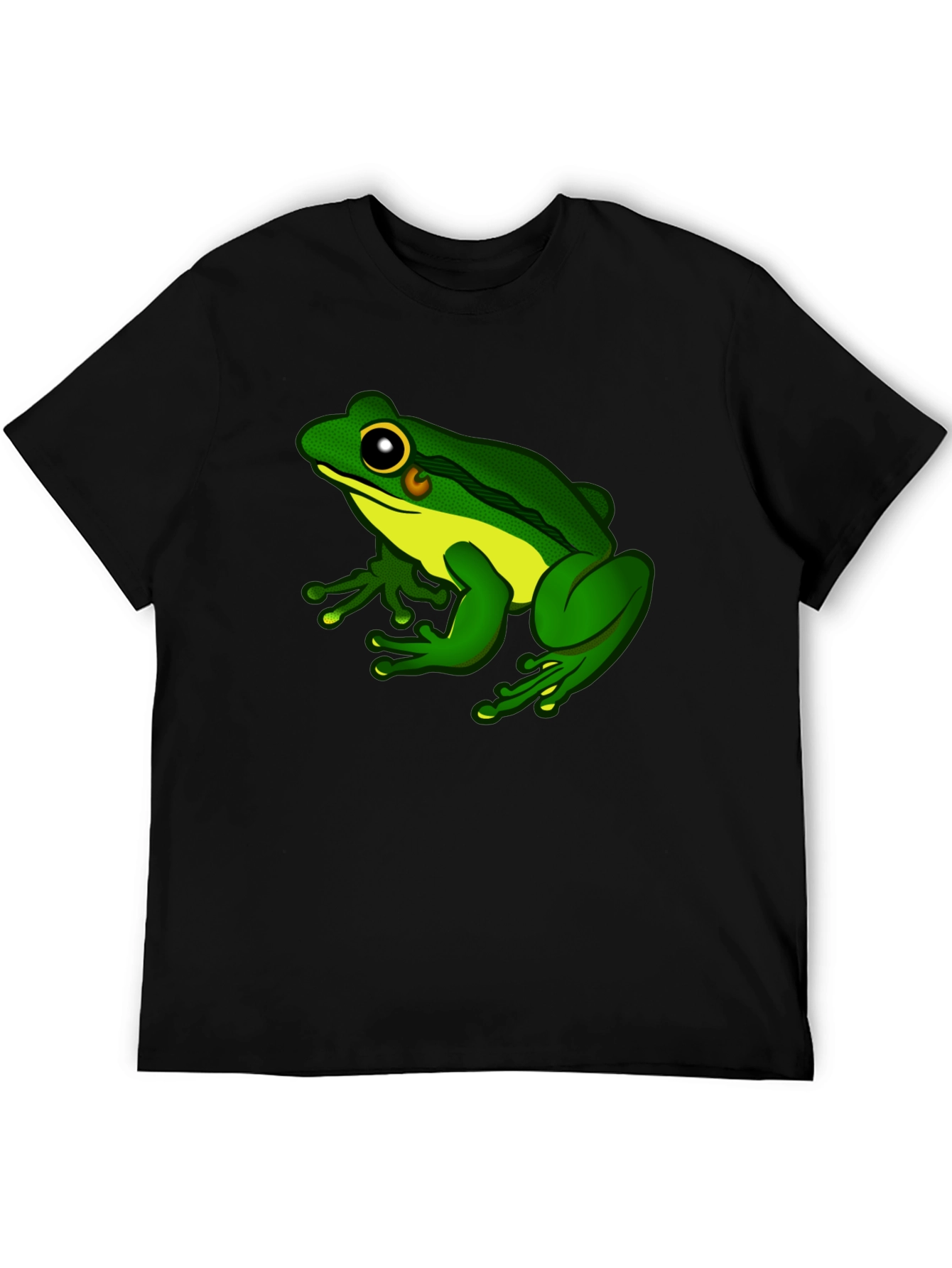 Frog Graphic Black T-Shirt - Mens Casual Tee