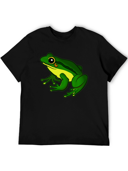 Frog Graphic Black T-Shirt - Mens Casual Tee